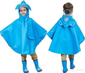 img 4 attached to 🌈 Playful and Protective Kids Rain Wear: 3D Cartoon Toddler Raincoat Jacket Poncho for Boys and Girls