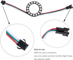 img 2 attached to 2 Pack 16 Bits 5050 RGB LED Light Addressable WS 2812B Dream Color Pixel Ring Lamp - 256X256X256=16777216 Colors