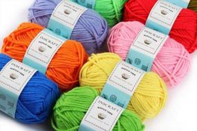 img 1 attached to Crochet & Knit Starter Kit - Inscraft 52 Acrylic Yarn Skeins, 2 Hooks, Needles, Stitch Markers & More!