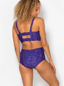 img 2 attached to Smart Sexy Standard High Waisted Ruching Women's Clothing via Swimsuits & Cover Ups