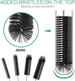 img 1 attached to Efficient Cleaning with the JSONO Long Straw Brush Set - 10pcs Nylon Bristles, 7.9-Inch Brushes for Coffee Pots, Hummingbird Feeders, and Water Bottles