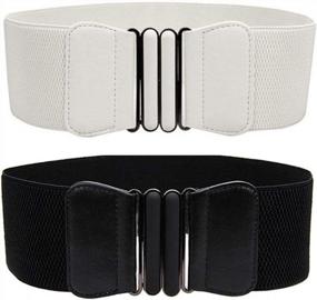 img 4 attached to Women'S Plus Size Elastic Dress Belt - VOCHIC Stretch Waistband Waist Belt For Flattering Fit