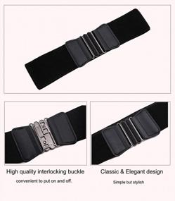 img 2 attached to Women'S Plus Size Elastic Dress Belt - VOCHIC Stretch Waistband Waist Belt For Flattering Fit