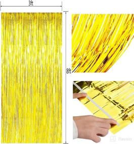 img 1 attached to 🎉 Gold 21st Birthday Party Supplies - Cheers To 21 Years Banner Balloons and Cake Topper, Happy Birthday Sash, Gold Tinsel Foil Fringe Curtains, for Birthday and Anniversary Decorations