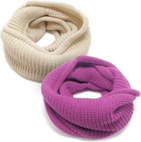 img 4 attached to JELLYTREE Fashion Knitted Toddler Infinity Girls' Accessories and Cold Weather