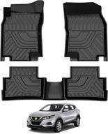 🚗 t tgbros custom fit for car floor mats 2017-2022 nissan rogue sport: all-weather liners front & rear, non-slip tpe, odorless – full set logo