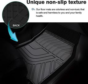 img 2 attached to 🚗 T TGBROS Custom Fit for Car Floor Mats 2017-2022 Nissan Rogue Sport: All-Weather Liners Front & Rear, Non-Slip TPE, Odorless – Full Set