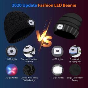 img 1 attached to Light Up Your Winter With GREENEVER LED Beanie Hat - The Perfect Gift For Men And Women