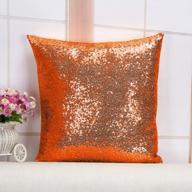 дизайнерская наволочка 12x12 с оранжевыми пайетками - декоративные подушки shinybeauty для кровати и дивана логотип
