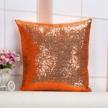 designer 12x12 orange sequin throw pillow cover - shinybeauty decorative pillows for bed & sofa logo
