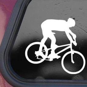 img 1 attached to 🚵 Die-cut White Mountain Bike Biker Sticker Decal for Bicycle