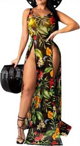 img 4 attached to Women'S Sheer Mesh Swimsuit Cover Up Maxi Dress For Beach And Pool