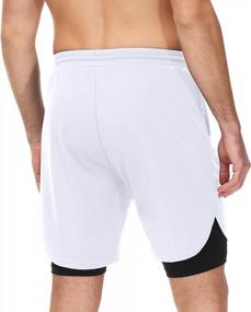 img 1 attached to Stay Comfortable And Efficient During Workouts With Ewedoos Men'S Workout Shorts With Detachable Liner And Zipper Pocket