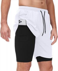 img 2 attached to Stay Comfortable And Efficient During Workouts With Ewedoos Men'S Workout Shorts With Detachable Liner And Zipper Pocket