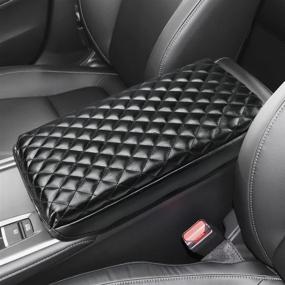 img 4 attached to 2020-2022 Honda Accord Car Console Cover | Leather Armrest 🚗 Cover with Cushion Texture | Dog Seat Protector & Interior Accessories (Black)