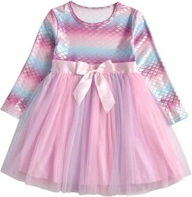 img 4 attached to VIKITA Toddler Winter Sleeve Dresses Girls' Clothing : Dresses