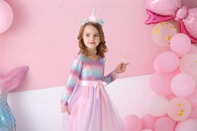 img 2 attached to VIKITA Toddler Winter Sleeve Dresses Girls' Clothing : Dresses