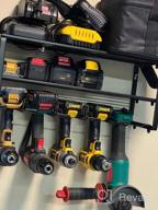 img 1 attached to Father'S Day Gift Idea: BaiYuan Heavy Duty Metal Tool Shelf - 2 Pack Wall Mount Garage Tool Organizers And Storage Rack With 3 Layers - Perfect Cordless Drill Storage & Charging Station review by Ghostnote Hankins