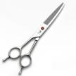 premium left-handed grooming scissors for pets - 6.5 inch japanese 440c thinning shear with 46 teeth and travel bag logo