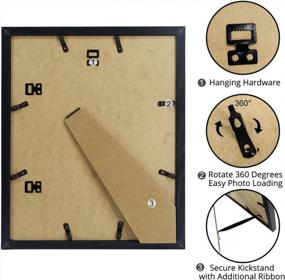 img 1 attached to GraduatePro 11X14 Выпускная доска для подписи Фоторамка с ковриком 5X7 для подписи в гостевой книге на свадьбу, день рождения, черный с белым ковриком