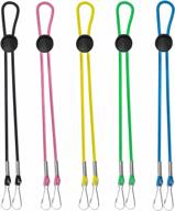 face mask lanyards toovren 5 pcs adjustable length lanyard for mask, mask lanyard for women and men around neck, mask holders around neck for kids can handy safety rest ear and release hands logo