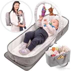 img 4 attached to 👶 Confachi 3-in-1 Baby Carrier & Portable Bassinet with Diaper Storage Bag - Ultimate Travel Companion for Organized Parents and Comfortable Baby