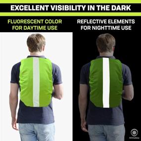 img 1 attached to Stay Safe And Dry With HiVisible Reflective Backpack Cover - Rainproof And Waterproof Cover For 10-30L Backpacks