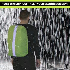 img 2 attached to Stay Safe And Dry With HiVisible Reflective Backpack Cover - Rainproof And Waterproof Cover For 10-30L Backpacks