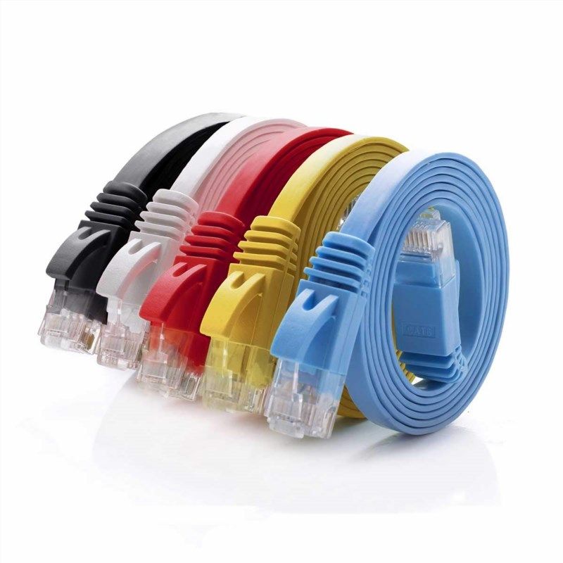 CableGeeker Cat7 Ethernet Cable 10ft (30 AWG High Speed Cable) Flat Cat7  Shielded Ethernet Cable Support Cat5/Cat6 Network,600Mhz,10Gbps - Black