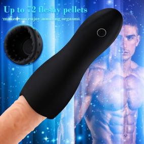 img 2 attached to 10 Vibration Modes Male Masturbation Cup With Glans Massager - Black Sex Toy For Men To Enhance Stamina And Lasting Power