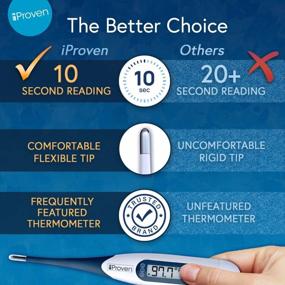 img 3 attached to IPROVEN® Digital Thermometer - Rectal And Oral With Flexible Tip, 10-Second Read, Fever Alarm, And Hardcase For The Whole Family