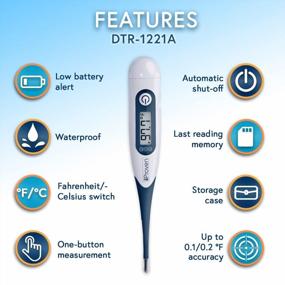 img 1 attached to IPROVEN® Digital Thermometer - Rectal And Oral With Flexible Tip, 10-Second Read, Fever Alarm, And Hardcase For The Whole Family