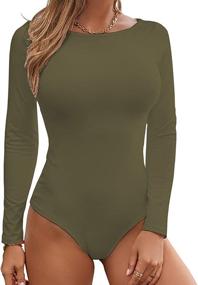 img 4 attached to BelleLovin Women's Sleeve Bodysuit Jumpsuit – Stylish Women's Clothing Collection