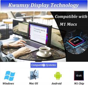 img 2 attached to SMISEACOW Kwumsy P2 Portable Extender Compatible 1920X1080P, 60Hz, Swivel Adjustment, Tilt Adjustment, Ultrawide Screen, Kwumsy P2 PRO, LCD, IPS