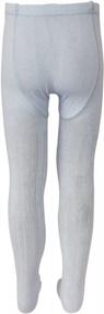 img 1 attached to Girls' Cozy Winter Cotton Ribbed Tights - Pack Of 2 By Bowbear