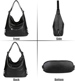 img 3 attached to 👜 Stylish and Spacious Women's Leather Shoulder Handbags & Wallets - Hobo Bags Collection