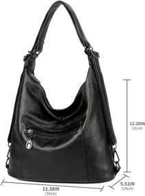 img 2 attached to 👜 Stylish and Spacious Women's Leather Shoulder Handbags & Wallets - Hobo Bags Collection