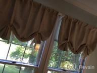 img 1 attached to Room Darkening Linen Textured Tie-Up Balloon Curtain For Small Windows - Thermal Insulated - 31X47 Inch - Beige review by Ricky Mayo