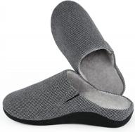 👟 upgraded grey orthotic slippers with arch support for men and women, orthopedic house slipper for plantar fasciitis and flat feet - v.step логотип