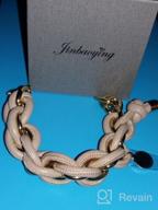 img 1 attached to Chunky CZ Cuban Curb Link Bracelets For Women In Gold, Silver And Rose Gold Plated Stainless Steel With Adjustable Extenders And Round Disc Charm review by Isaac Morales