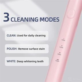 img 2 attached to Discover the Advanced Cleaning Power of JTF Rechargeable Whitening Toothbrushes!