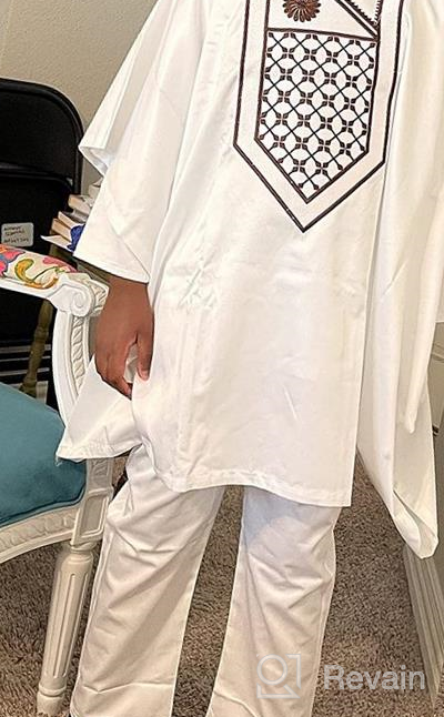 img 1 attached to 🌈 Vibrant HD African Attire Dashiki Caftan: A Stylish Choice for Boys' Clothing review by Jeremy Gaines