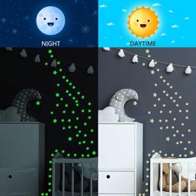 img 2 attached to Transform Your Child'S Bedroom With AooYaoo'S 3D Glowing Stars - 450 Pcs Wall Stickers For Ceiling And Walls