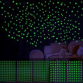 img 4 attached to Transform Your Child'S Bedroom With AooYaoo'S 3D Glowing Stars - 450 Pcs Wall Stickers For Ceiling And Walls