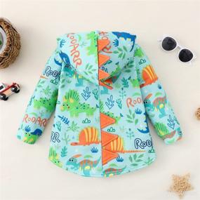 img 2 attached to 🦕 Adorable Unisex Toddler Dinosaur Hoodie Sweatshirt for Baby Boys and Girls - Full Zip, Hooded Jackets by FANTANGPAI