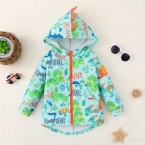 img 3 attached to 🦕 Adorable Unisex Toddler Dinosaur Hoodie Sweatshirt for Baby Boys and Girls - Full Zip, Hooded Jackets by FANTANGPAI