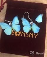 img 1 attached to Bonsny Morpho Menelaus Butterfly Earrings: Stunning Fashion Insect Jewelry for Women and Girls review by Michael Domus