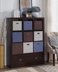 img 3 attached to SunnyPoint Foldable Storage Cabinet Bookcase Nursery