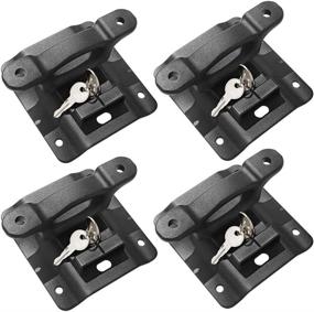 img 4 attached to 🔩 HUMUTA 4 Pack Tie Down Anchors w/ Plates for 2015-2021 Ford F150 F250 F350 &amp; Raptor Bed Tie Downs | Anti-Theft Screws - Replace OE# FL3Z-99000A64-B, FL3Z-9928408-AB