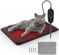 2022 upgraded outdoor pet heating pad: timer, safety, waterproof, adjustable temperature & auto shut-off - cat dog heated bed mat logo